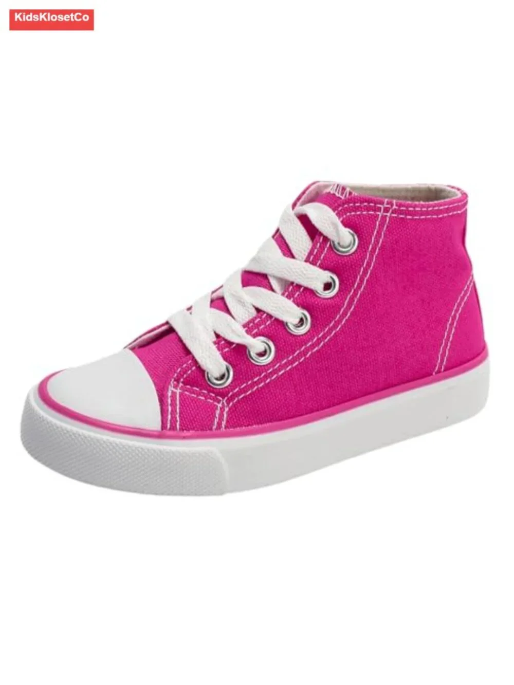 Kids High Top Canvas Sneakers Lightweight Lace Up Boys Girls Athletic Shoes